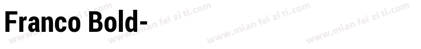 Franco Bold字体转换